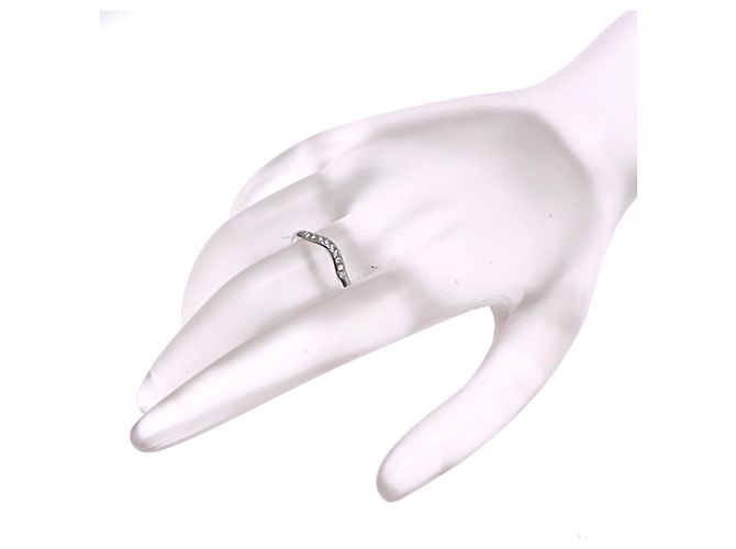 Autre Marque Anello da donna Tiffany & Co. Pt950 curvo con 9 diamanti - vista 8