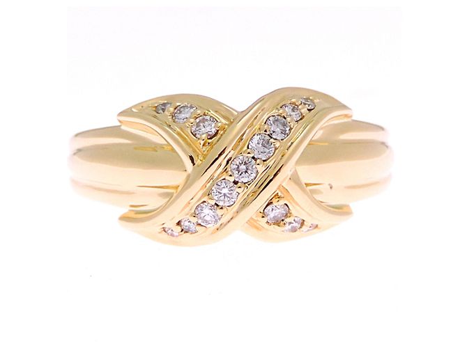 Autre Marque Anello da donna Tiffany & Co. 750YG Diamond Signature Cross - vista 4