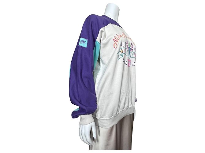 Nike Premier Era Running Club USA Sweatshirt Weiß Lila Hellblau - Ansicht 12