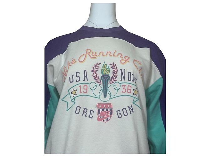 Nike Premier Era Running Club USA Sweatshirt Weiß Lila Hellblau - Ansicht 2