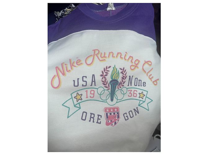 Nike Premier Era Running Club USA Sweatshirt Weiß Lila Hellblau - Ansicht 8
