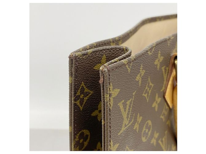 Louis Vuitton Monogram Sac Plat Tote Bag M51140 Brown Castaño - vista 13