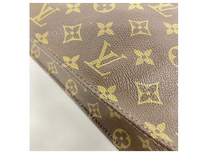 Louis Vuitton Monogram Sac Plat Tote Bag M51140 Brown Castaño - vista 14