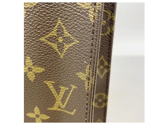 Louis Vuitton Monogram Sac Plat Tote Bag M51140 Brown Castaño - vista 15
