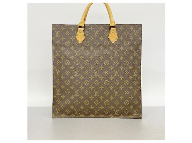 Louis Vuitton Monogram Sac Plat Tote Bag M51140 Brown Castaño - vista 17