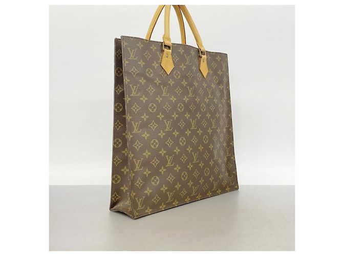 Louis Vuitton Monogram Sac Plat Tote Bag M51140 Brown Castaño - vista 2