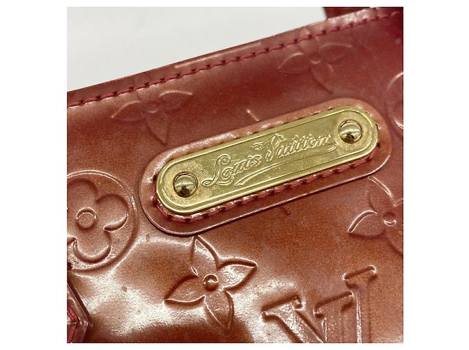 Borsa Louis Vuitton Vernis Wilshire PM Rosso - vista 10