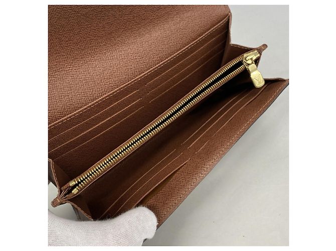 Louis Vuitton Monogram Portefeuille Sarah Long Wallet M60531 Marrone - vista 3