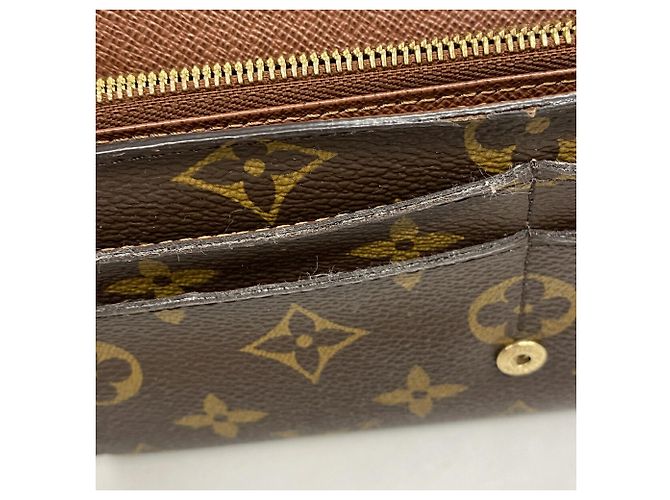 Louis Vuitton Monogram Portefeuille Sarah Long Wallet M60531 Marrone - vista 6