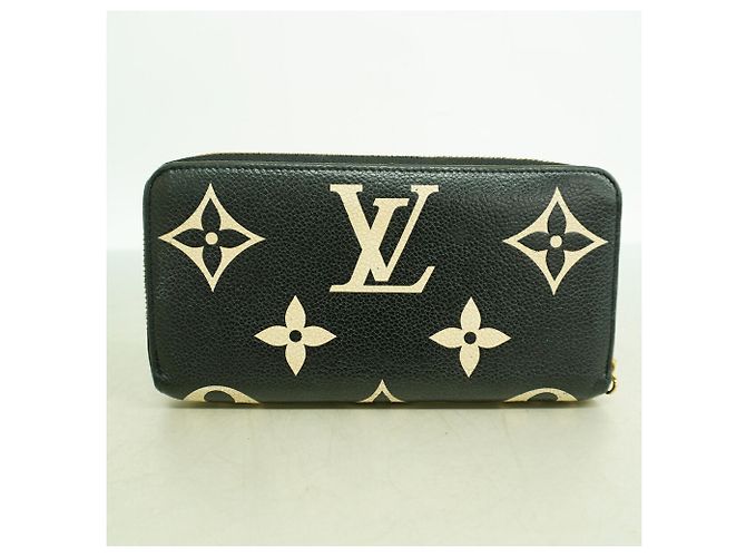 Louis Vuitton Monogram Empreinte Bicolor Zippy Wallet Black Beige - view 10