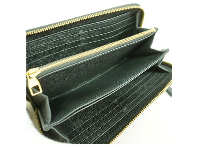Louis Vuitton Monogram Empreinte Bicolor Zippy Wallet Black Beige - view 9