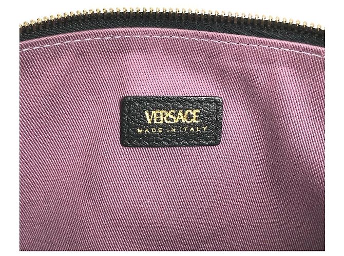 Borsa a pochette in pelle Versace Medusa Logo Nero - vista 12