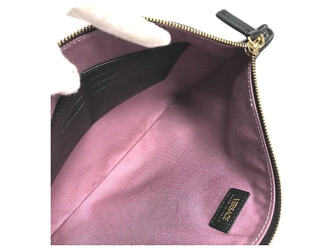 Borsa a pochette in pelle Versace Medusa Logo Nero - vista 13