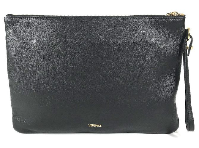 Borsa a pochette in pelle Versace Medusa Logo Nero - vista 2