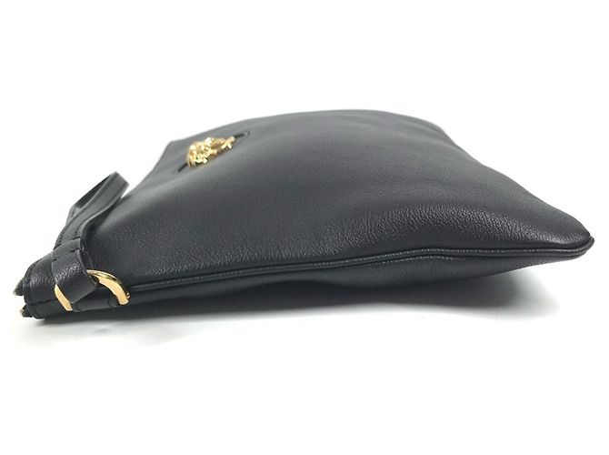 Borsa a pochette in pelle Versace Medusa Logo Nero - vista 3