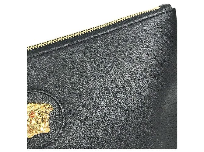 Borsa a pochette in pelle Versace Medusa Logo Nero - vista 8