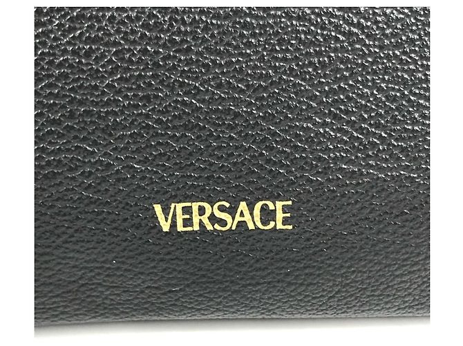 Borsa a pochette in pelle Versace Medusa Logo Nero - vista 9