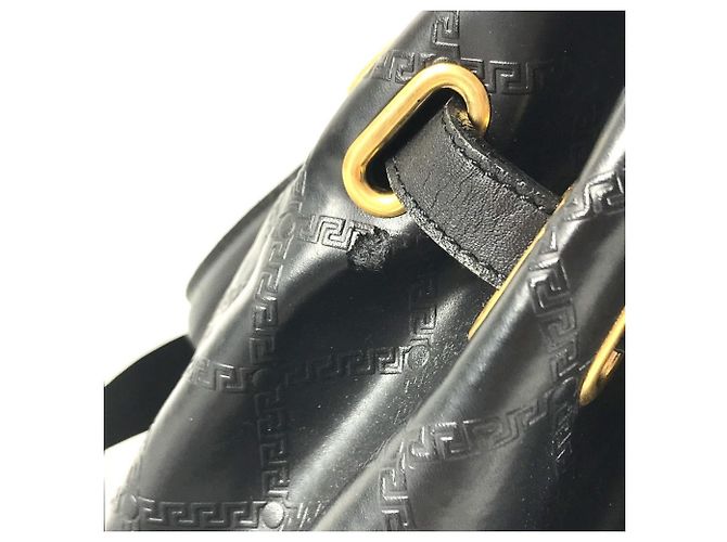 Versace Vintage Medusa Logo Handtasche Schwarz - Ansicht 10
