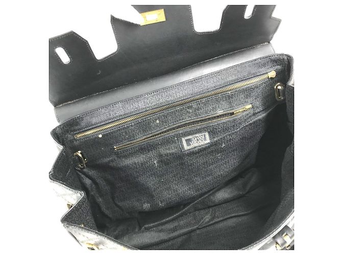 Versace Vintage Medusa Logo Handtasche Schwarz - Ansicht 14