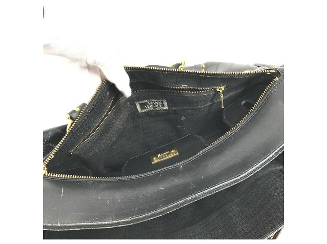 Versace Vintage Medusa Logo Handtasche Schwarz - Ansicht 15