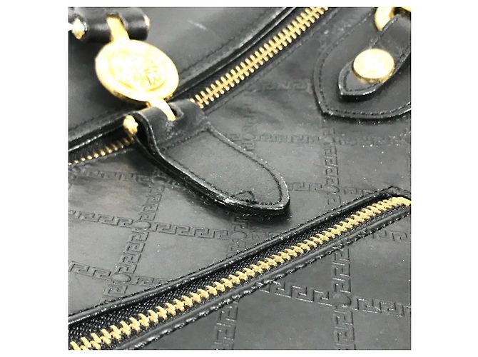 Versace Vintage Medusa Logo Handtasche Schwarz - Ansicht 16