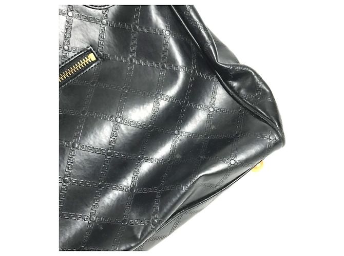 Versace Vintage Medusa Logo Handtasche Schwarz - Ansicht 17