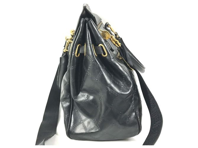 Versace Vintage Medusa Logo Handtasche Schwarz - Ansicht 3