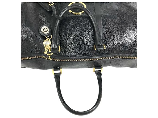 Versace Vintage Boston Bag mit Sunburst-Logo Schwarz - Ansicht 11