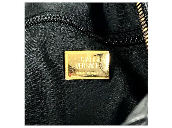 Versace Vintage Boston Bag mit Sunburst-Logo Schwarz - Ansicht 15