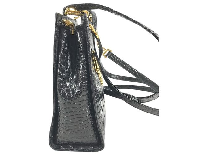 Borsa Tote Versace Big Medusa Logo Greca Nero - vista 4