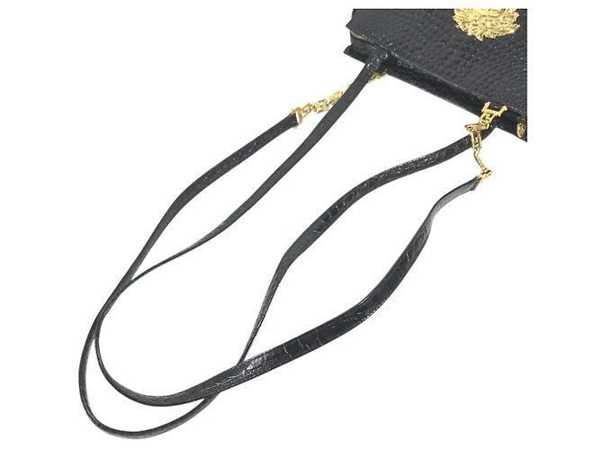 Borsa Tote Versace Big Medusa Logo Greca Nero - vista 6
