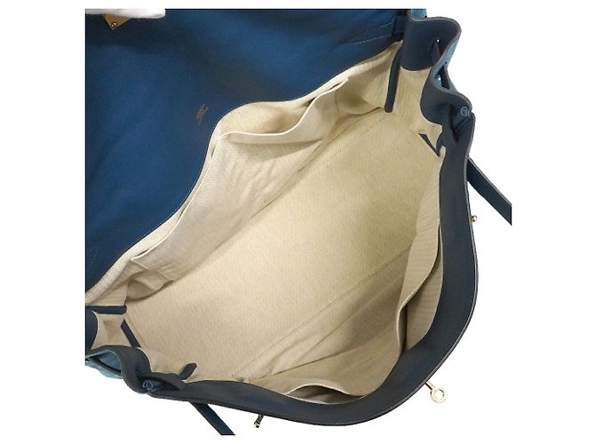 Hermès Borsa Hermes Kelly Relax 50 Grizzly Blu - vista 4