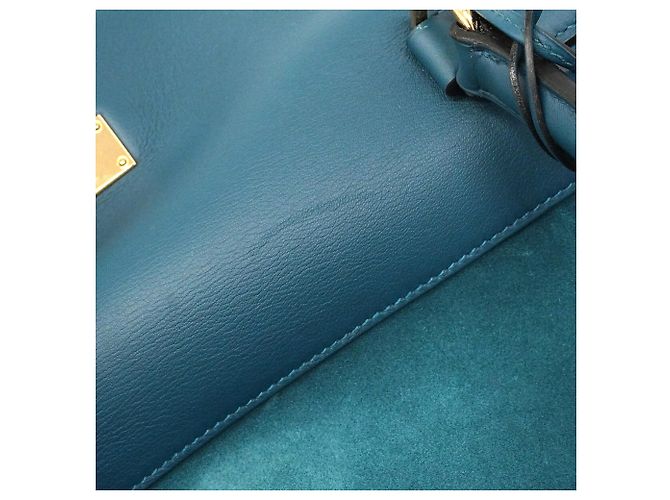 Hermès Borsa Hermes Kelly Relax 50 Grizzly Blu - vista 7