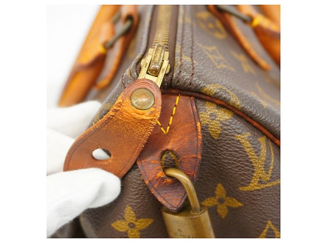 Bolso Louis Vuitton Monogram Speedy 30 Castaño - vista 6
