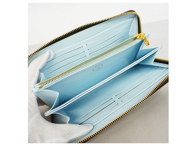 Portafoglio Zippy Monogram Louis Vuitton Marrone Blu chiaro - vista 3