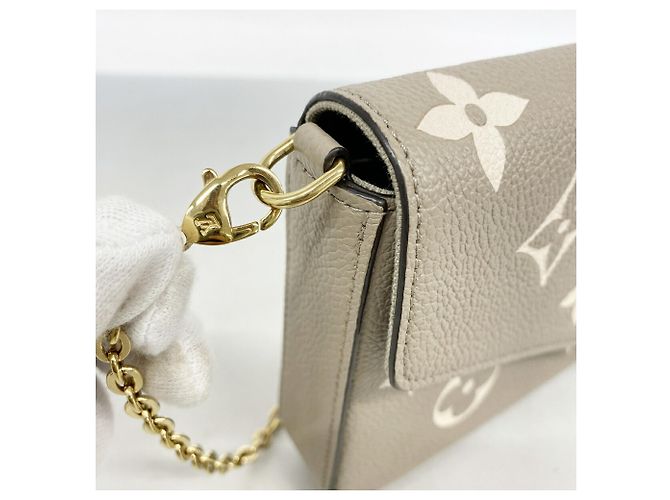 Pochette Félicie Louis Vuitton Monogram Empreinte Pochette Felicie Grigio Crudo - vista 7