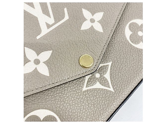 Pochette Félicie Louis Vuitton Monogram Empreinte Pochette Felicie Grigio Crudo - vista 9