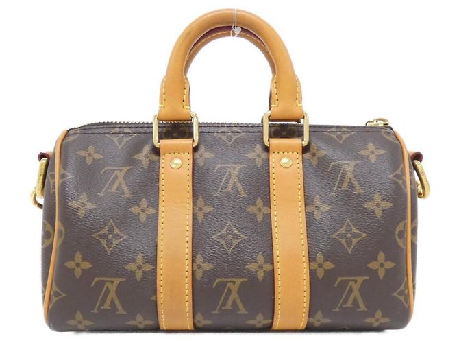 Borsa Boston Louis Vuitton Monogram Archive Keepall Cargo 25 Marrone - vista 2