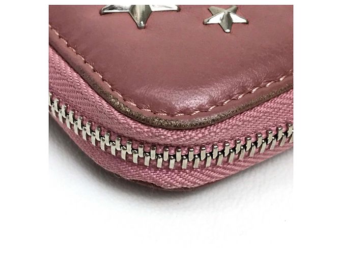 Jimmy Choo Star Stud Round Zip Long Wallet Pink - Ansicht 2