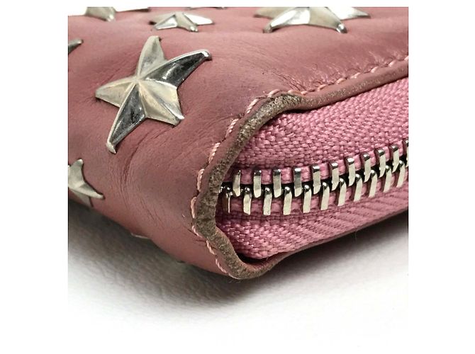 Jimmy Choo Star Stud Round Zip Long Wallet Pink - Ansicht 3