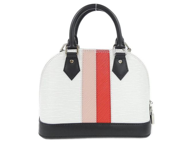 Borsa Louis Vuitton Epi Stripes Alma BB Bianco - vista 2