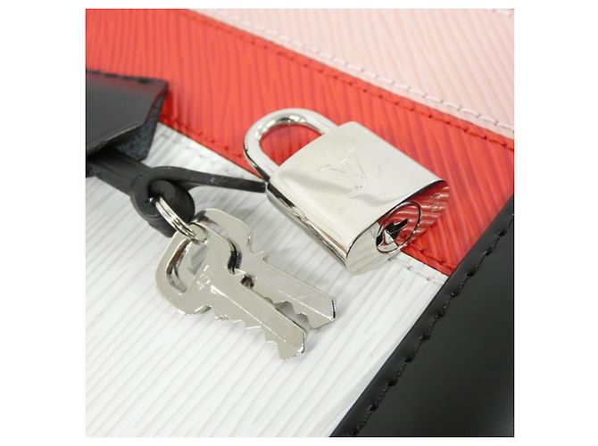 Borsa Louis Vuitton Epi Stripes Alma BB Bianco - vista 6