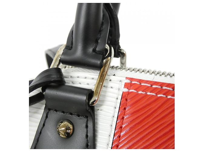 Borsa Louis Vuitton Epi Stripes Alma BB Bianco - vista 7