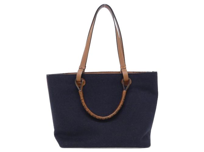 Borsa Tote Loewe Love Anagram Blu Blu navy - vista 2