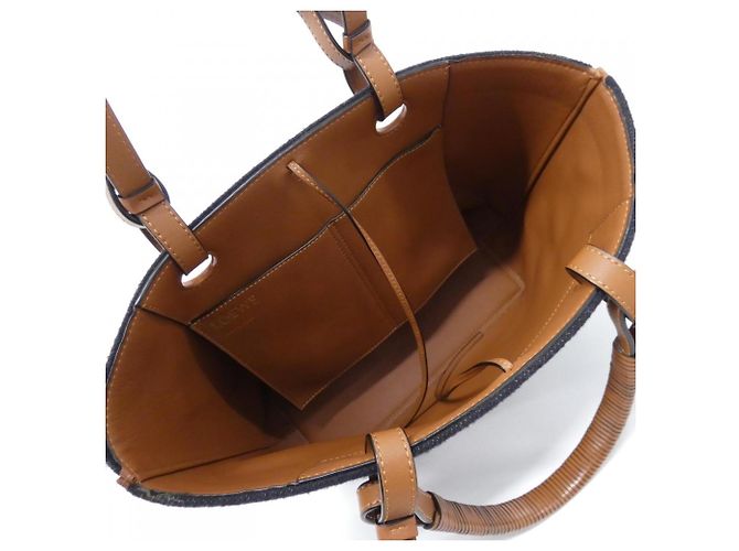 Borsa Tote Loewe Love Anagram Blu Blu navy - vista 8