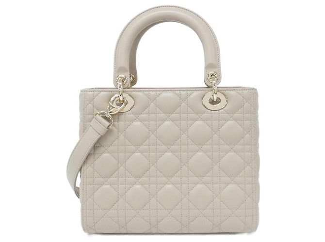 Christian Dior Lady Medium Handtasche Beige - Ansicht 2