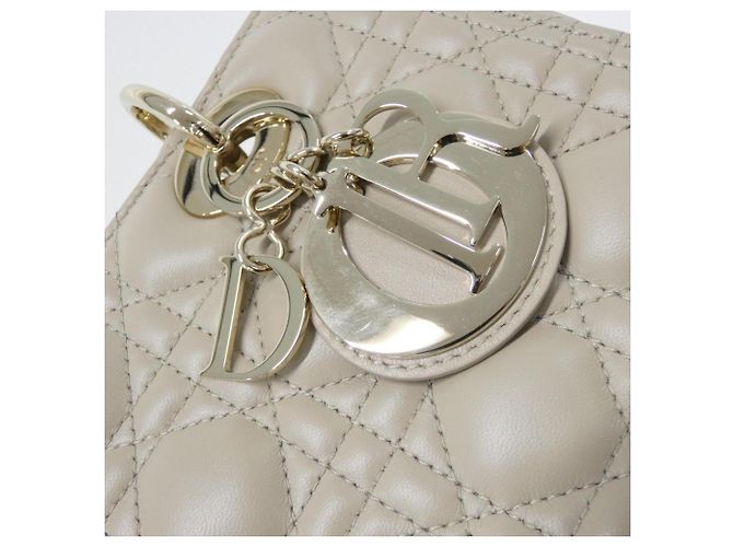 Christian Dior Lady Medium Handtasche Beige - Ansicht 4
