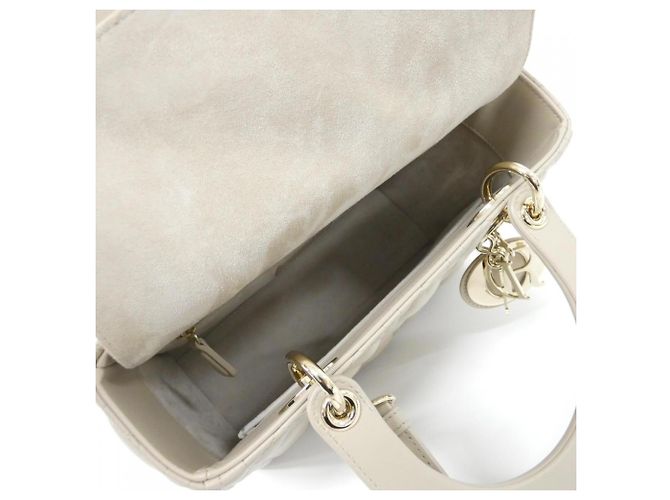 Christian Dior Lady Medium Handtasche Beige - Ansicht 8