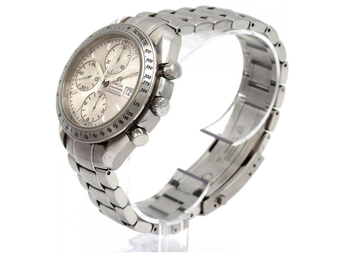 Relógio automático Omega Speedmaster Date 3211.30 em aço inoxidável - vista 2