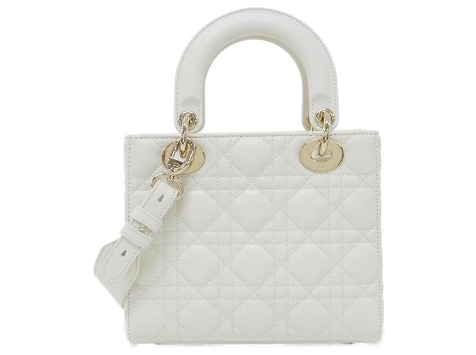 Borsa a mano Lady Small Christian Dior MY ABCDIOR Bianco - vista 2